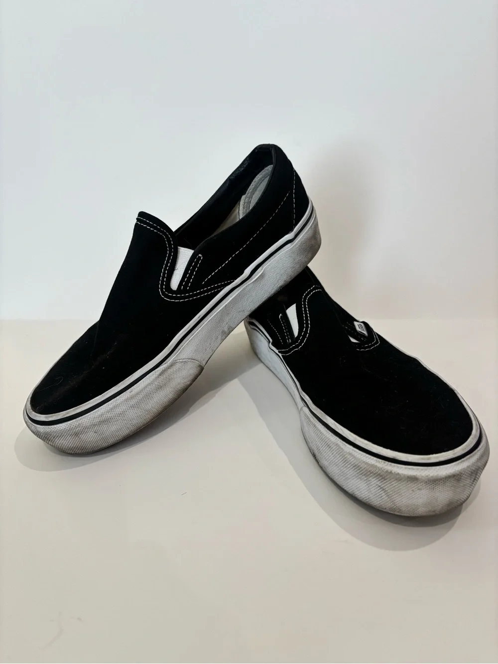 Vans Black Canvas Slip-On Loafers